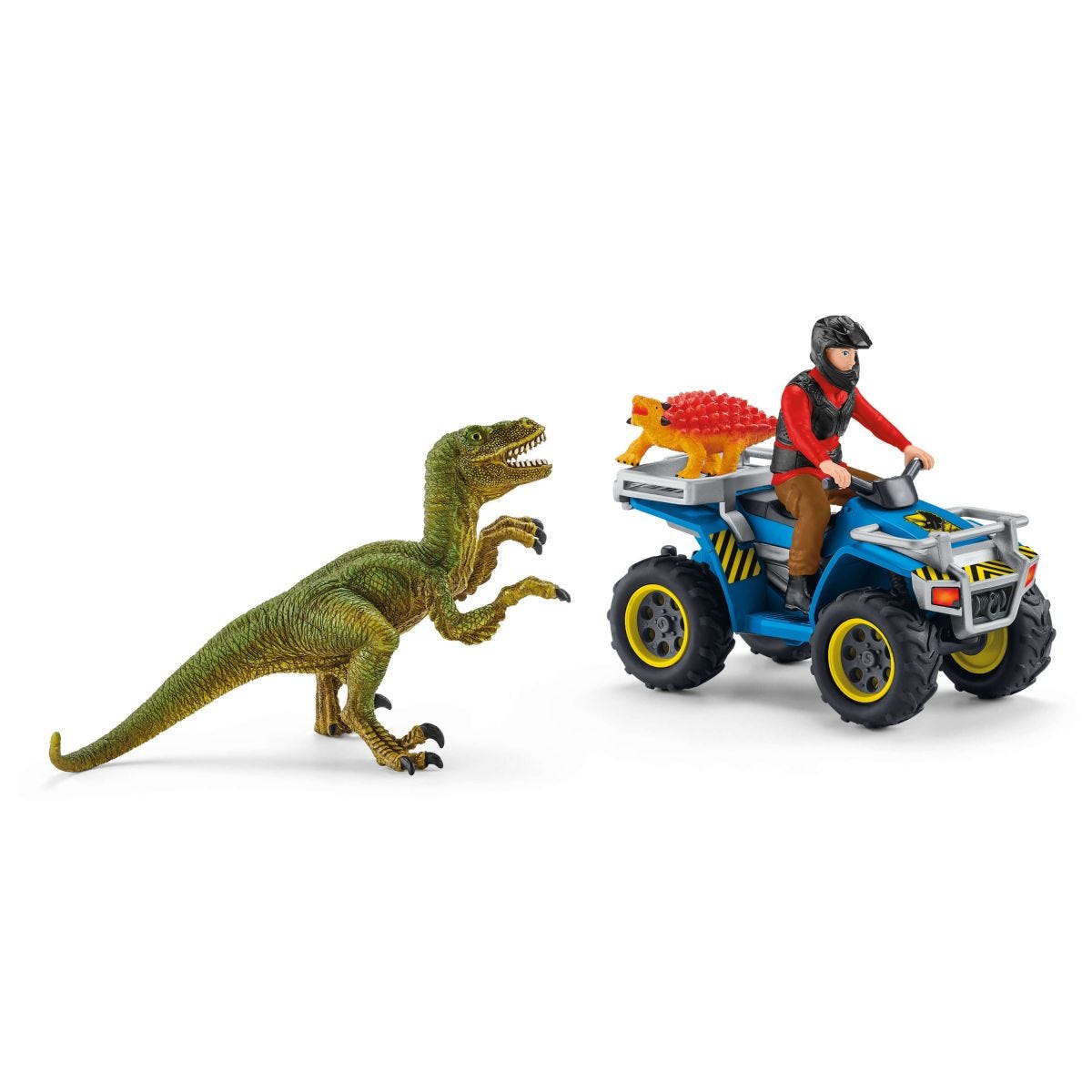 Fuga su quad davanti al Velociraptor