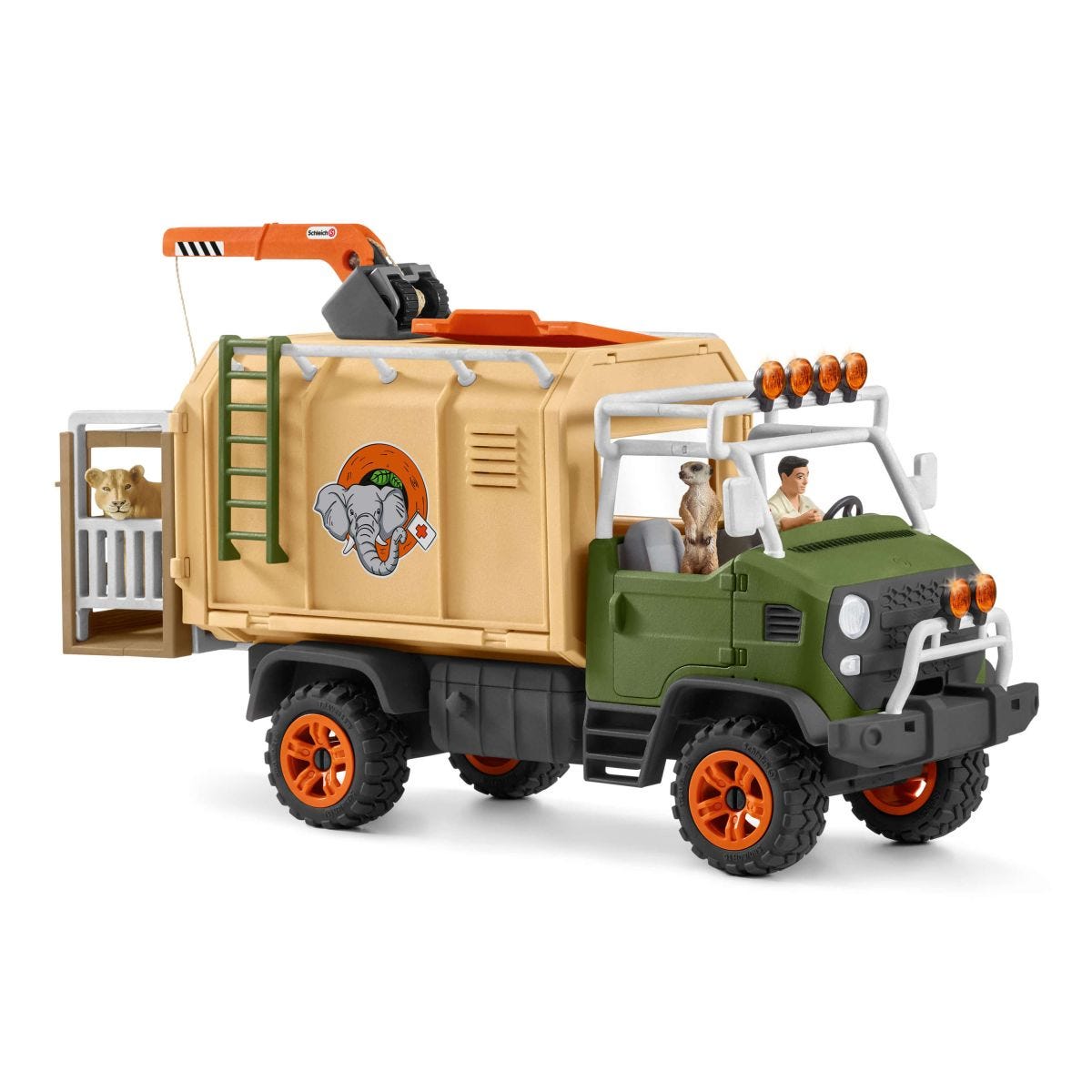 Grande camion per il salvataggio degli animali