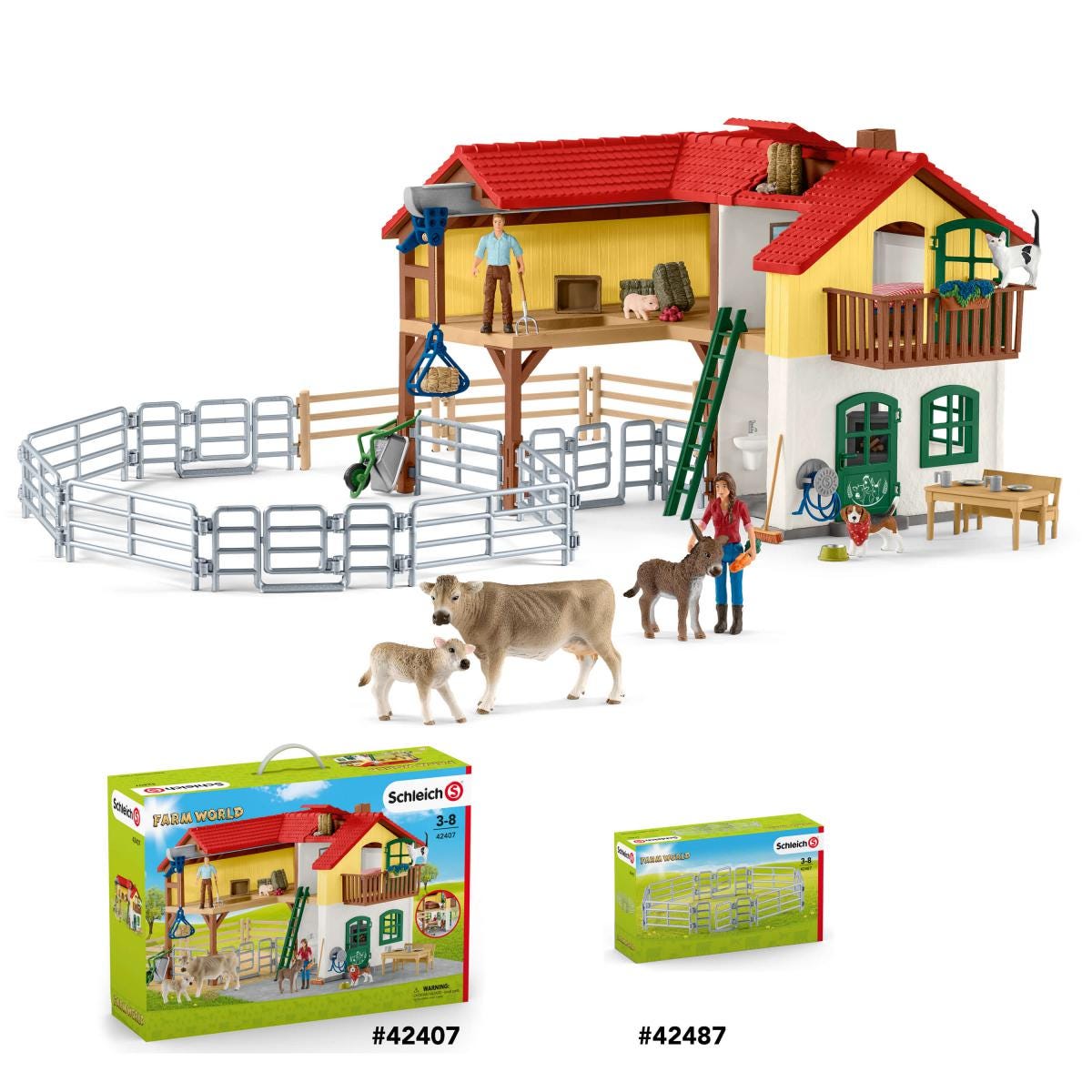 EYSCOTA Realistico Recinzione Giocattoli, Grande Corral Recinzione Pannello Accessori Playset, Fattoria Recinzione Giocattoli per Fienile Paddock Cavallo Stalla Cavalli, Regalo educativo per bambini EYSCOTA Realistico Recinzione Giocattoli, Grande Corral Recinzione Pannello Accessori Playset, Fattoria Recinzione Giocattoli per Fienile Paddock Cavallo Stalla Cavalli, Regalo educativo per bambini