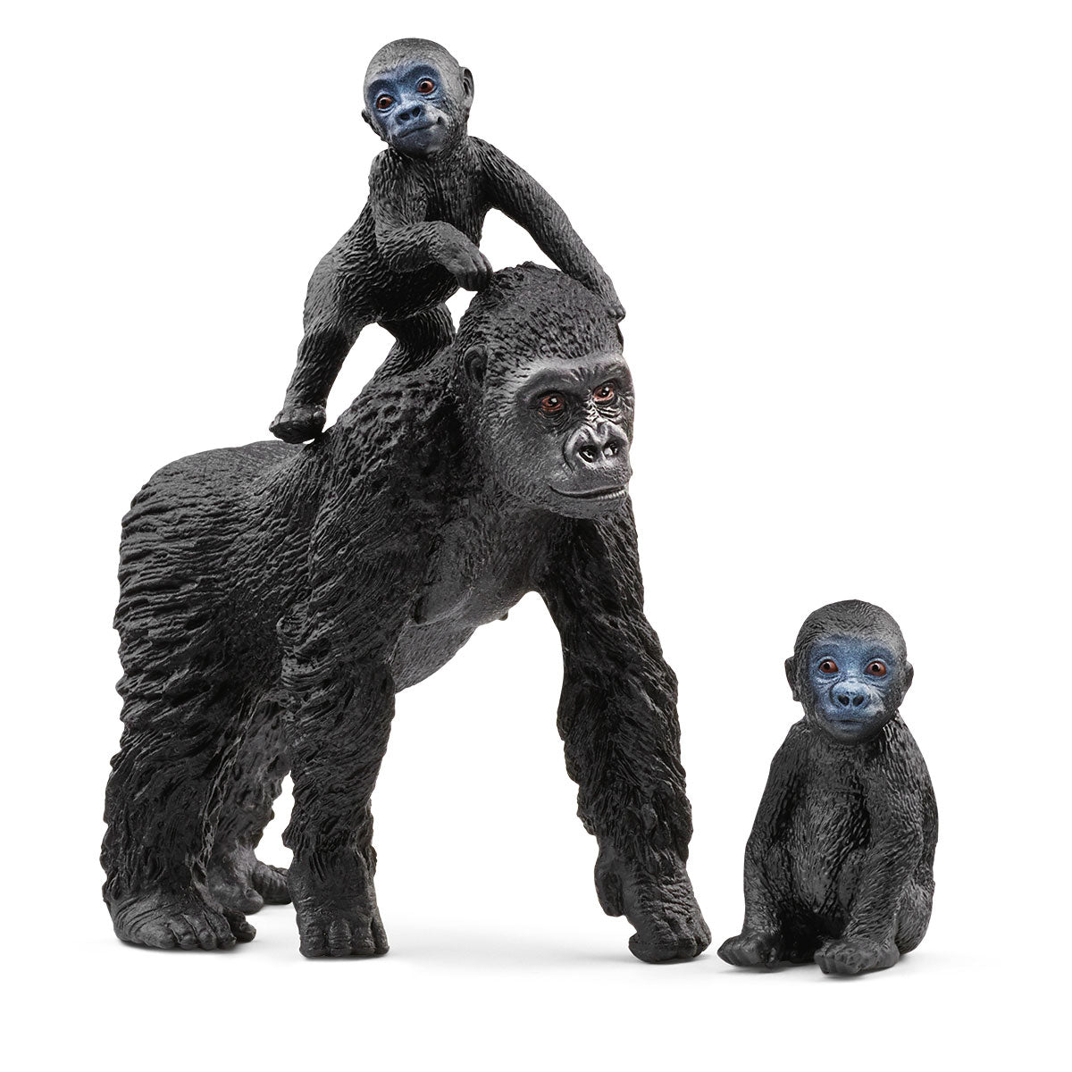 Famiglia di gorilla della pianura